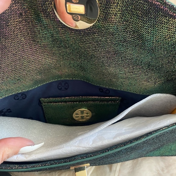 TORY BURCH *NWT* iridescent clutch - Picture 3 of 6